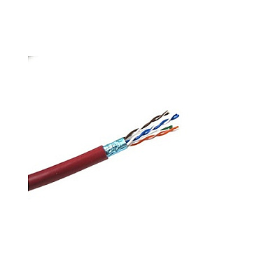 Weltron 1000ft Red Cat5e Shielded Stranded Cable (T2404L5PASHRD)
