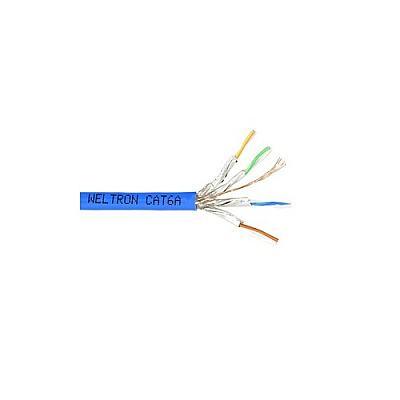 Weltron Cat6a Stranded Shielded Cable Blue (T2404L6APASHBL)