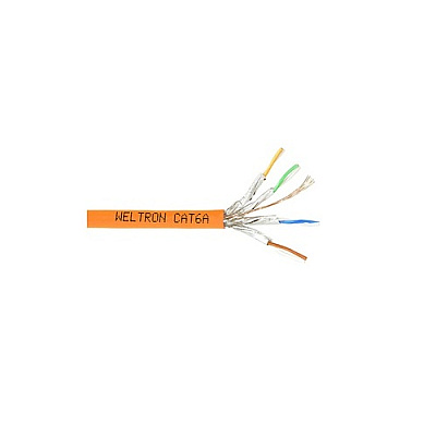 Weltron Cat6a 1000ft Str Shielded Oran (T2404L6APASHOR)