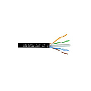 Weltron 1000ft Black Cat6 Solid Cable Utp Cmr (T2404L6BK)