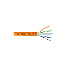 Weltron 1000ft Orange Cat6 Solid Cable Utp Cmr (T2404L6OR)