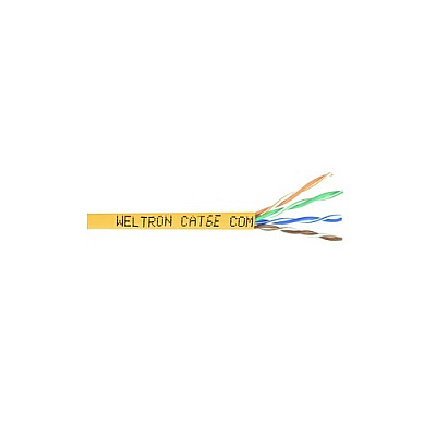 Weltron 1000ft Yellow Cat6 550mhz Stranded Utp C (T2404L6PAYL)