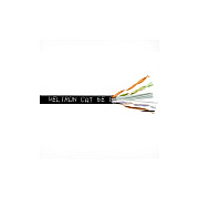 Weltron 1000ft Black Plenum Cat6 Solid 550mhz (T2404L6PBK)