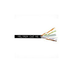 Weltron 1000ft Black Plenum Cat6 Solid 550mhz (T2404L6PBK)