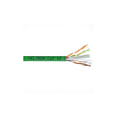 Weltron 1000ft Green Plenum Cat6 Solid 550mhz (T2404L6PGN)