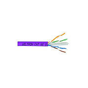 Weltron 1000ft Purple Cat6 Solid Cable Utp Cmr (T2404L6PL)