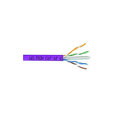 Weltron 1000ft Purple Cat6 Solid Cable Utp Cmr (T2404L6PL)