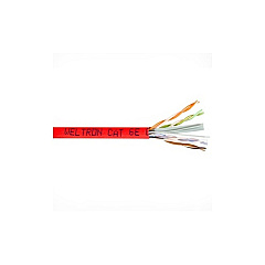 Weltron 1000ft Red Plenum Cat6 Solid Cable550mhz (T2404L6PRD)