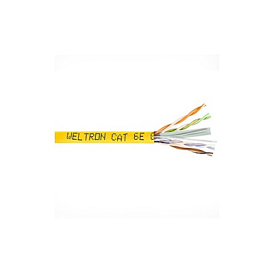 Weltron 1000ft Yellow Plenum Cat6 Solid 550mhz (T2404L6PYL)