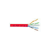 Weltron 1000ft Red Cat6 Solid Cable Utp Cmr (T2404L6RD)