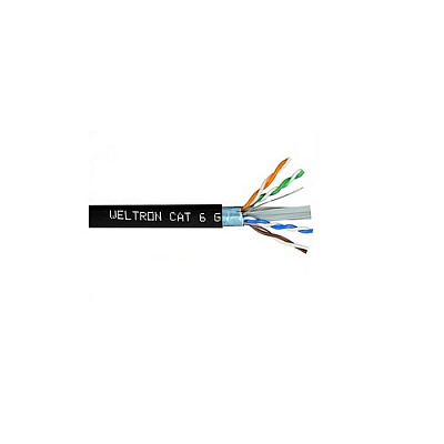 Weltron Cat6 Solid Cmr Ftp Cable 1000ft (T2404L6SHBK)