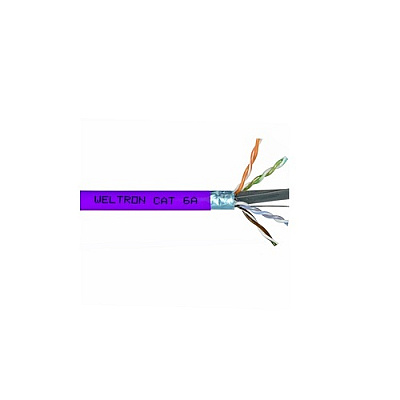 Weltron 1000ft Purple Cat6 550mhz Solid Ftp Cabl (T2404L6SHPL)