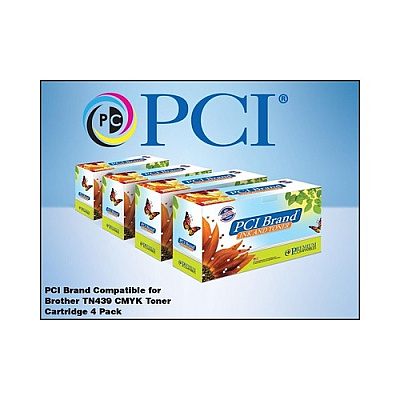 PCI Brand Compatible Brother Tn439cmyk 4-pack Of Xxl Toner Cartridges 9000 Page Xxl-yield For Brother Hl-l9310/hl-l9310cdw/mfc-l9570/mfc-l9570cdw (TN439CMYKPCI)