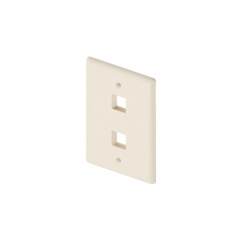 Uncommonx 2port Wall Plate, Single Gang, Ivory (WP-2P-IVY)