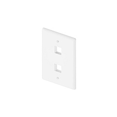Uncommonx 2port Wall Plate, Single Gang, White (WP2PWHT)