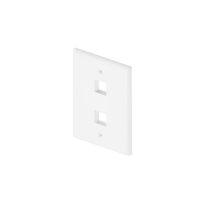 Uncommonx 2port Wall Plate, Single Gang, White (WP2PWHT)