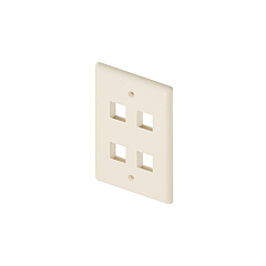 Uncommonx 4port Wall Plate, Single Gang, Ivory (WP4PIVY)