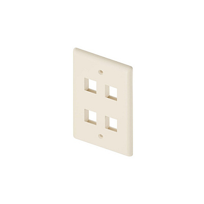 Uncommonx 4port Wall Plate, Single Gang, Ivory (WP4PIVY)