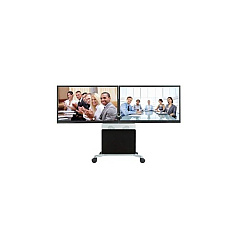 Avteq Dual Display Av Cart, Supports Displays (ELT2100L)