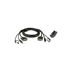 Aten 6ft. Single Display Dvi-d Secure Kvm Cab (2L7D02UDX2)