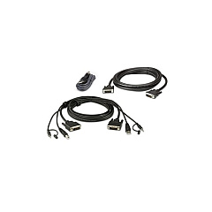 Aten 6ft. Dual Display Dvi-d Secure Kvm Cable (2L7D02UDX3)