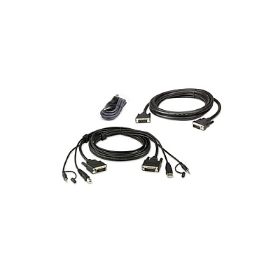 Aten 6ft. Dual Display Dvi-d Secure Kvm Cable (2L7D02UDX3)