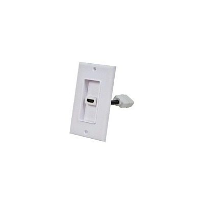 Monoprice Piece2 Wall Plate With 4in Hdmi- White (7330)