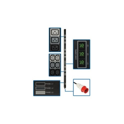 Tripp Lite Pdu 3ph Metered 16/20a C13/c19 Iec-309 (PDU3XMV6G20)