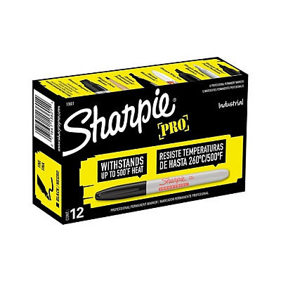 DYMO Sharpie Fine Indust Blk 12 Pack (13601)