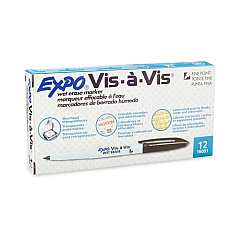 DYMO Expo Vis A Vis Black Fine Point 12 Pck (16001)