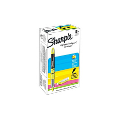 DYMO Sharpie Accent Liq Fl. Yellow 12 Pack (1754463)