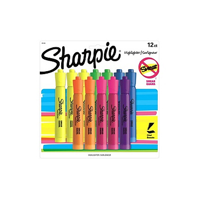 DYMO 12cd Sharpie Accent Tank Asst (25145)