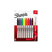 DYMO Sharpie Fine 8 Clr Set Carded (30217PP)