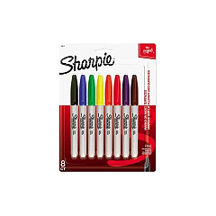 DYMO Sharpie Fine 8 Clr Set Carded (30217PP)
