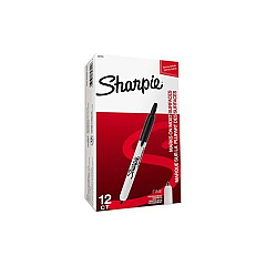 DYMO Sharpie Rt Fine 12 Pack O S Black (32701)