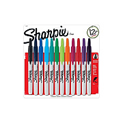 DYMO Sharpie 12ct Rt Asst Pouch (32707)