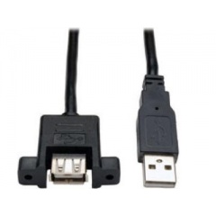 Tripp Lite 6in Usb Extension Cable Panel Mount M/f (U024-06N-PM)