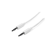 StarTech 2m White Slim 3.5mm Stereo Audio Cable (MU2MMMSWH)