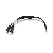 C2G 6inch 4pin 3.5mm M To Dual 3.5mm F (27394)