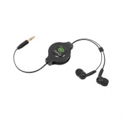Emerge Technologies Retractable Black Earbuds (ETAUDIOBUD)