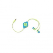 Emerge Technologies Retractable Neon Blue And Yellow Earbuds (ETAUDNBUYE)