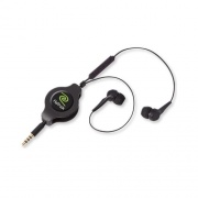 Emerge Technologies Retractable Earbuds+in-line Mic & Ipho (ETIPHONEHFBLK)