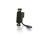 C2G Hdmi Pass Through Wall Plate - Black (41045)