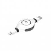 Emerge Technologies Retractable Lightning Charge&sync Cable (ETLTUSBWT)