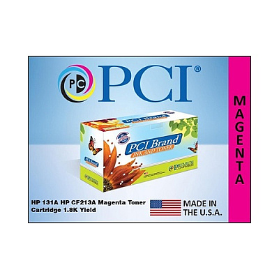 PCI Brand Eco-friendly Reman Hp 131a Cf213a Magenta Toner Cartridge 1800 Page Yield For Hp Color Laserjet Pro 200 M251, M276, M251, M276, Cf213 Series (CF213APCI)