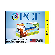 PCI Brand Eco-friendly Reman Samsung Clt-y506l Yellow Toner Cartridge 3.5k Pg Yld For Samsung Clp-680 Series, Samsung Clx-6260 Series, Su519a Yellow (CLTY506LPCI)