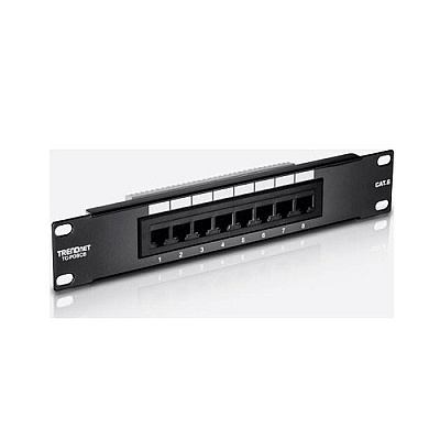 Trendnet 8-port Cat. 6 Unshielded Patch Panel (10" Wide) (TCP08C6)
