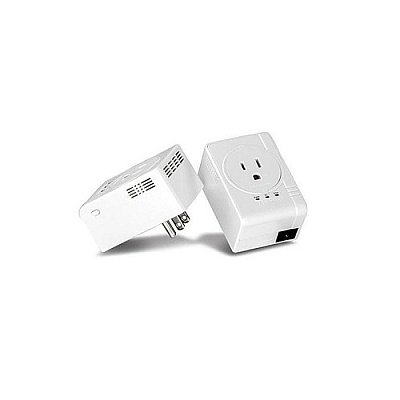 Trendnet 500 Av Compact Powerline Adapter Kit /w Pass Through (TPL407E2K)