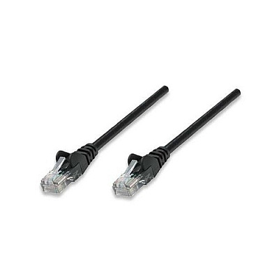 Intellinet 100 Ft Black Cat5e Snagless Patch Cable (320801)