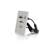 C2G Hdmi, Vga, 3.5mm Audio + Usb Wall Plate (39707)